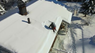 Winter Roof Tarp Setup